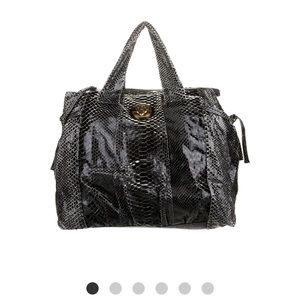 Vintage Gucci Bag- Black python bag large